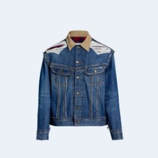 메종 마르지엘라 인디고 블루 디스트레스 자켓